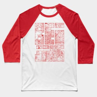 Beijing, China City Map Typography - Oriental Baseball T-Shirt